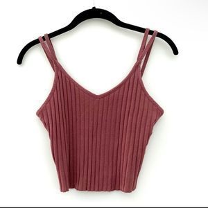 Charlotte Russe Dusty Rose Crop Top